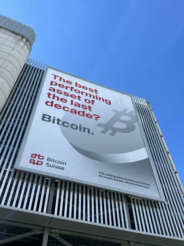 Big Bitcoin Billboard Appears at Zurich Airport, Switzerland