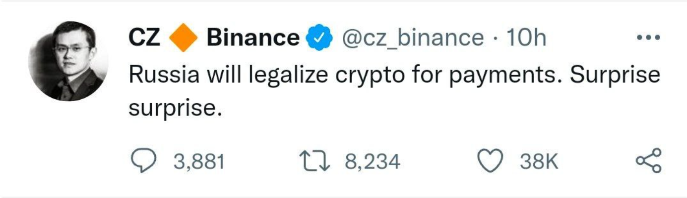 Crypto Twitter Comments On The Transfer Of The Russian Cryptocurrency Bill To The Government 1